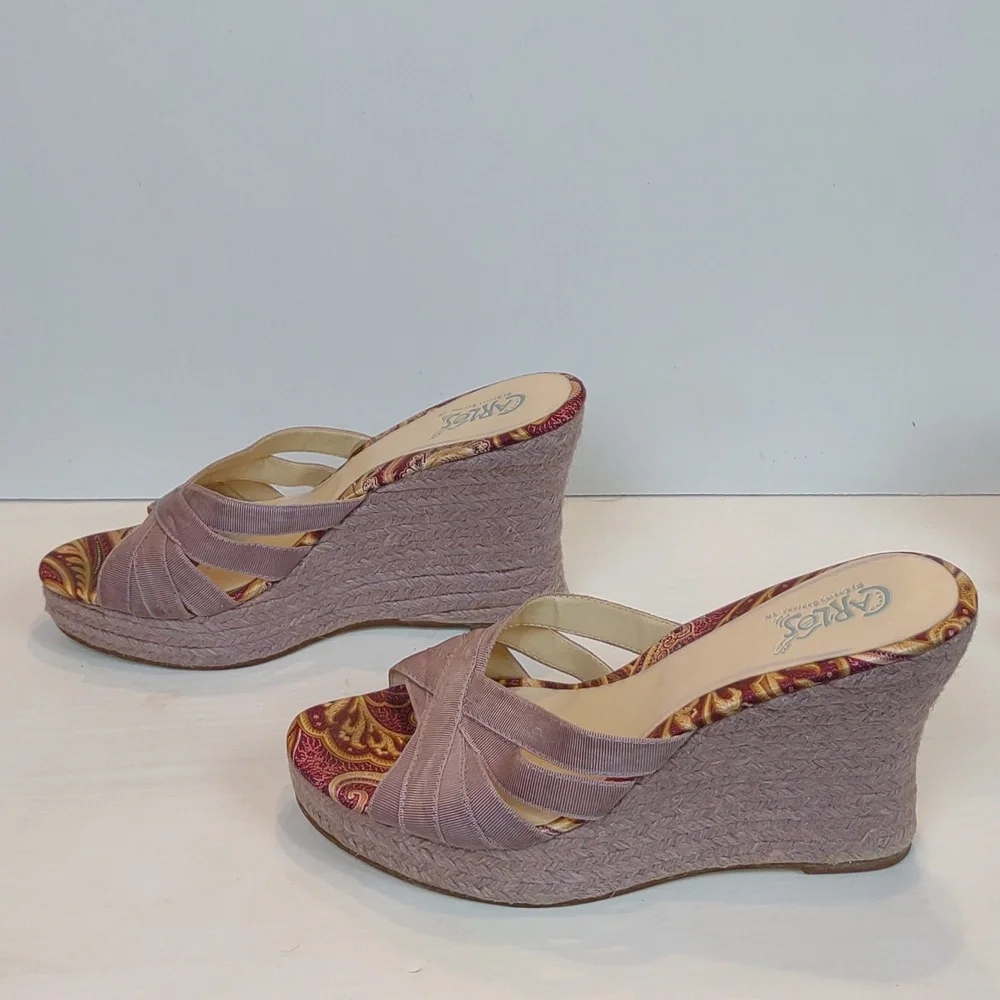 Carlos by Carlos Santana Women's Lavender Essence Espadrille Wedge Sandal